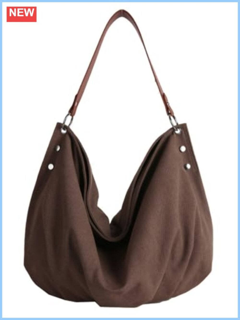 Large Canvas Hobo Bag Women Slouchy Crescent Crossbody Shoulder Tote Satchel